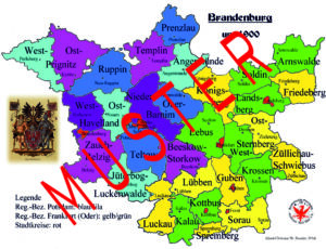 Provinz Brandenburg mit Kreisen um 1900